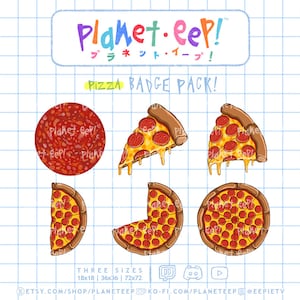 Pizza Badges | Pizza Sub Badges | Pizza Bit Badges | Twitch Badges | Twitch Sub Badges | Twitch Bit Badges | YouTube Badges