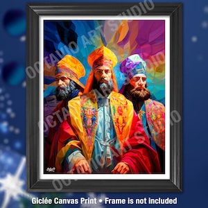 Reyes Magos Print Giclée Three Wise Kings Original Art Navidad Puerto Rico Christmas R249 (NOT FRAMED)