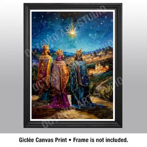 Reyes Magos Limited Print Giclée Three Wise Kings Original Art Navidad Puerto Rico Christmas R241 (NOT FRAMED)