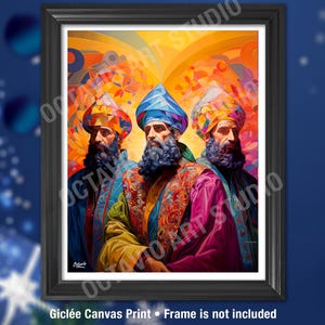 Reyes Magos Print Giclée Three Wise Kings Original Art Navidad Puerto Rico Christmas R250 (NOT FRAMED)