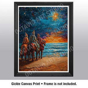 Reyes Magos Print Giclée Three Wise Kings Original Art Navidad Puerto Rico Christmas R240 (NOT FRAMED)