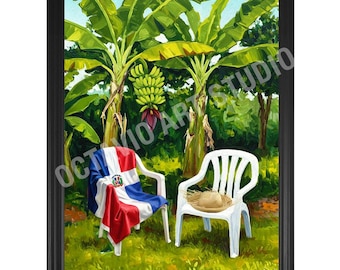 Bad Bunny Dominican Republic Art Print: DTMF Album Cover Giclée on Canvas (NOT FRAMED)