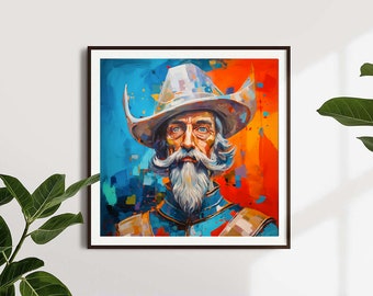 Don Quijote #2 Giclée Wall Art Quixote Painting Deco Fine Art Print