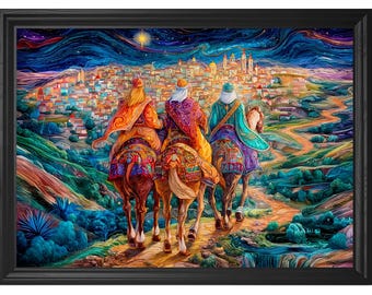 Three Kings Day Art: Epiphany Giclée Print - Puerto Rico (NOT FRAMED)