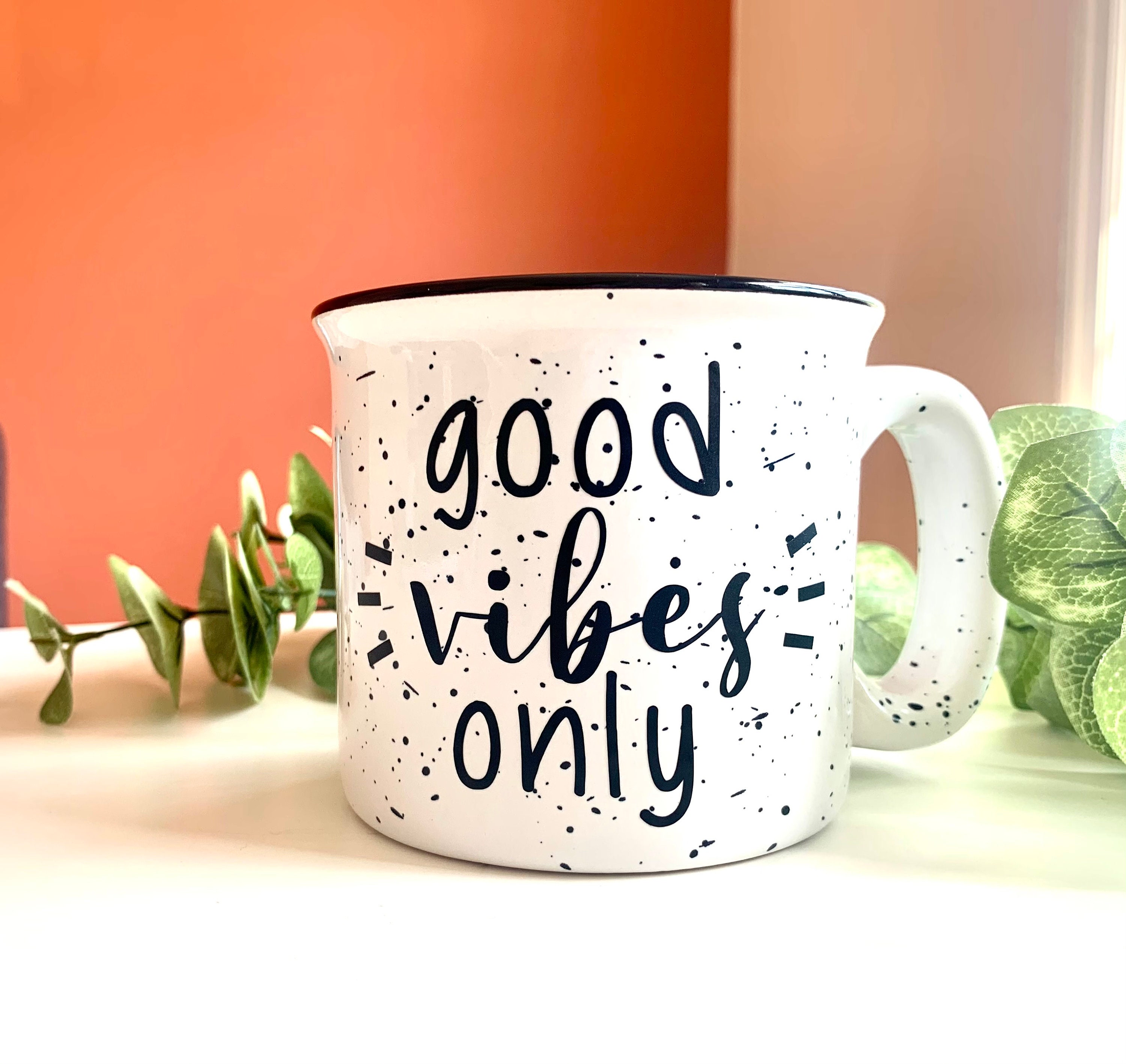 Good vibes only Mug Marble campfire mug Coffee Cup Mug Gift | Etsy