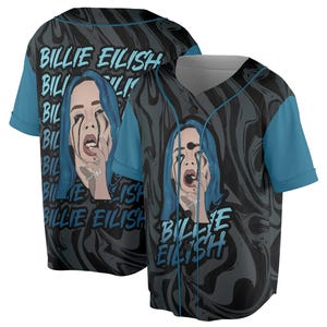 Weinendes Billie Eilish Fan Art Baseball Jersey