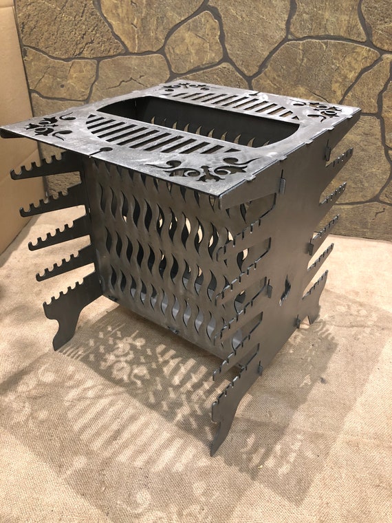 Vertical Fire Pit Charcoal Grill q Mangal Shish Etsy Vertical Fire Pit Charcoal Grill q Mangal Shish Etsy