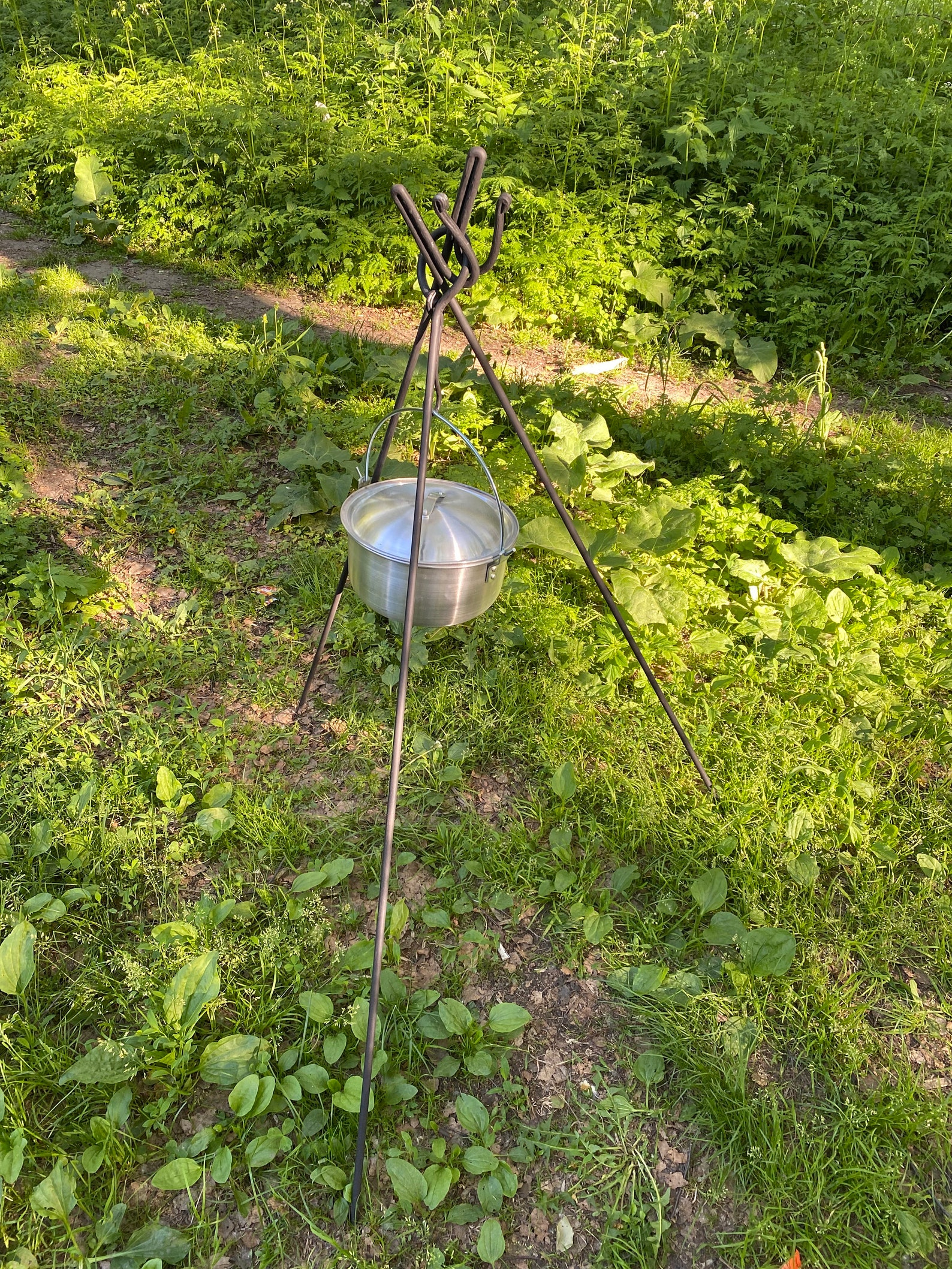 Hand Campfire Tripod Dutch Oven Stand CAST Iron Pot Etsy
