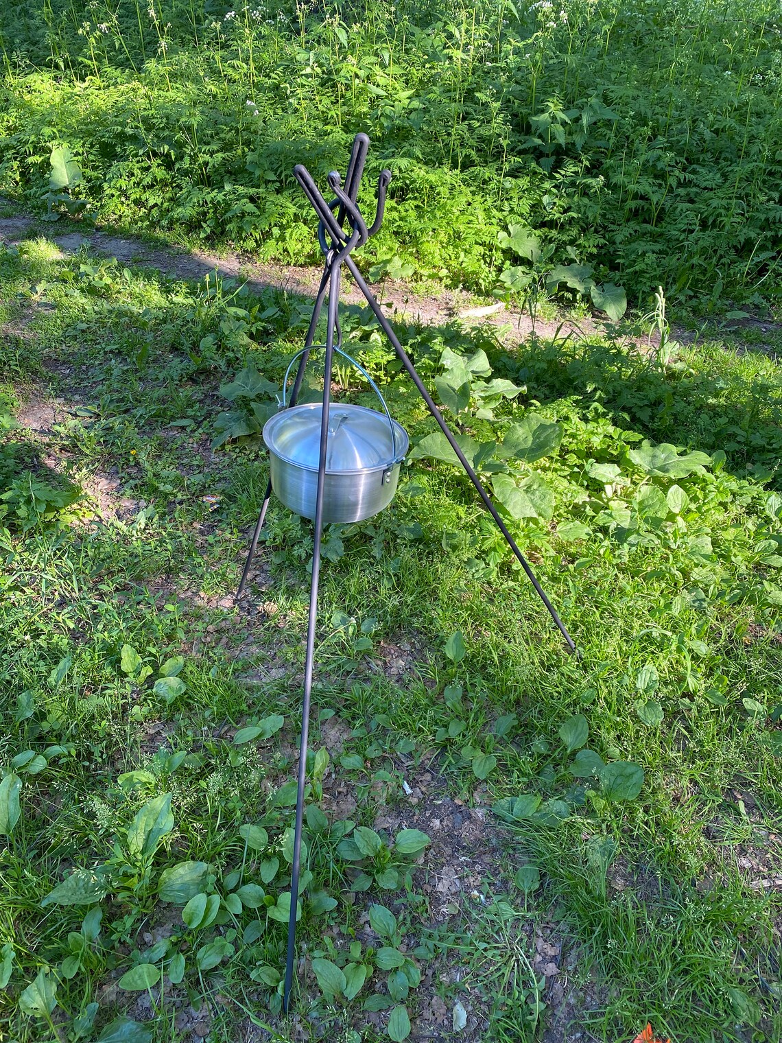 Hand Campfire Tripod Dutch Oven Stand CAST Iron Pot Etsy