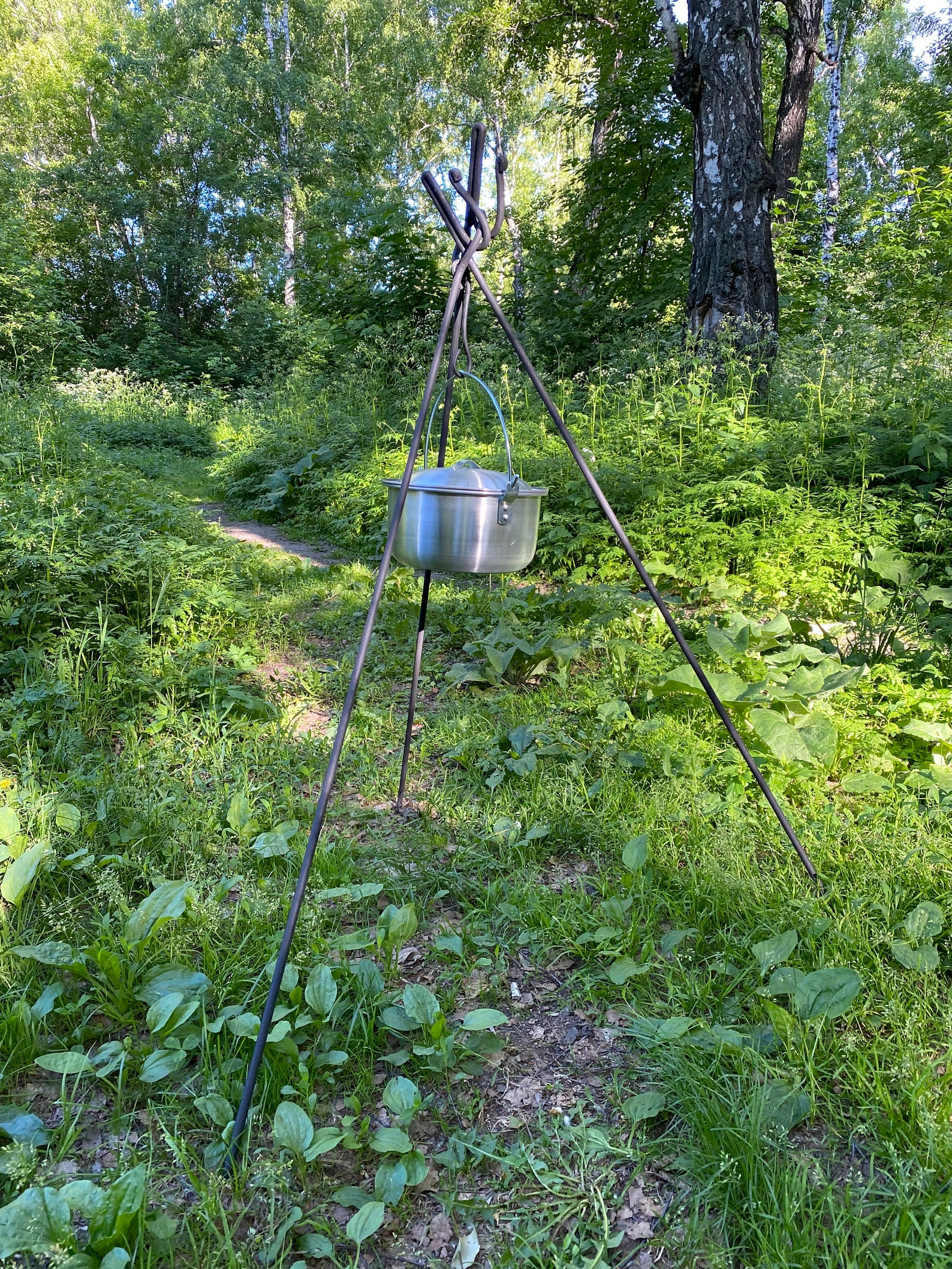 Hand Campfire Tripod Dutch Oven Stand CAST Iron Pot Etsy