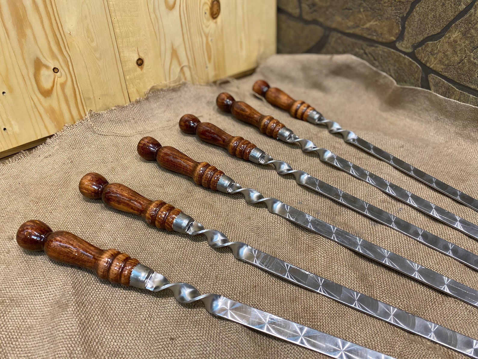 Kabob skewers BBQ Wide & Long skewers Fast Delivery Etsy