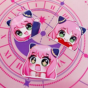 Pink Anime An ya Stickers