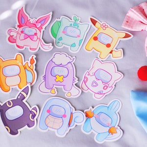 Pegatinas de Pokémon Among Us