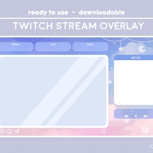 Sobreposição de transmissão do Twitch Starry Sky