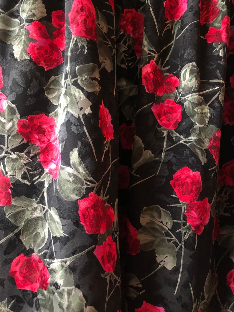 Vintage 90s Y2k Rose Print Skirt