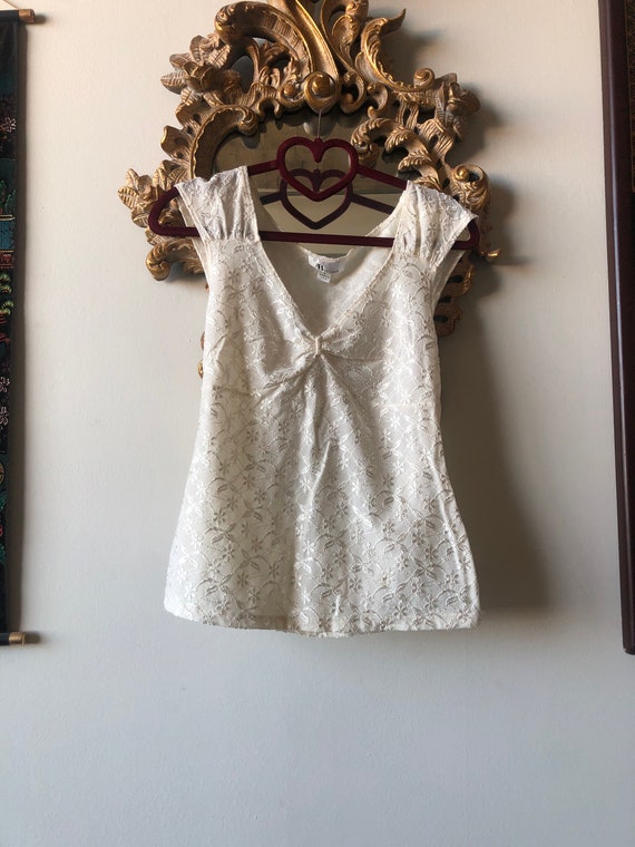 Vintage Y2k Lace Tank Blouse