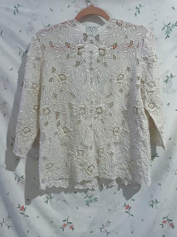 Vintage 60s 70s Lace Blazer - image 4