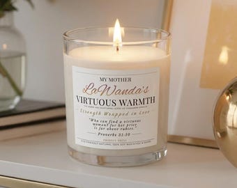 Personalized Gift for Mom | 11 ounce Soy Candle | Christian Home Decor