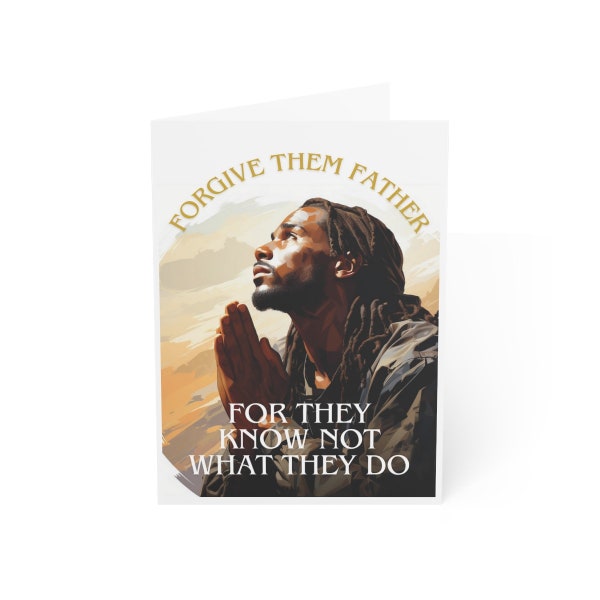 Forgive Them Easter Card African American Black Jesus