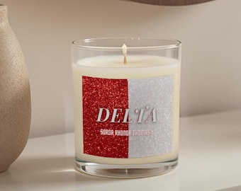 Personalized Delta Sigma Theta Candle | 11 oz Soy Candle | Custom Sorority Gift