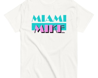 Camiseta unisex de algodón Miami Mike: camiseta urbana estructurada