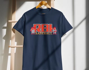 R.B.I. ベースボールTシャツ：レトロピクセルアートTシャツ