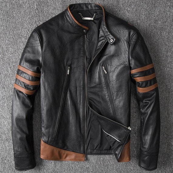 Wolverine Men's Genuine Cow Leather Jacket - Etsy