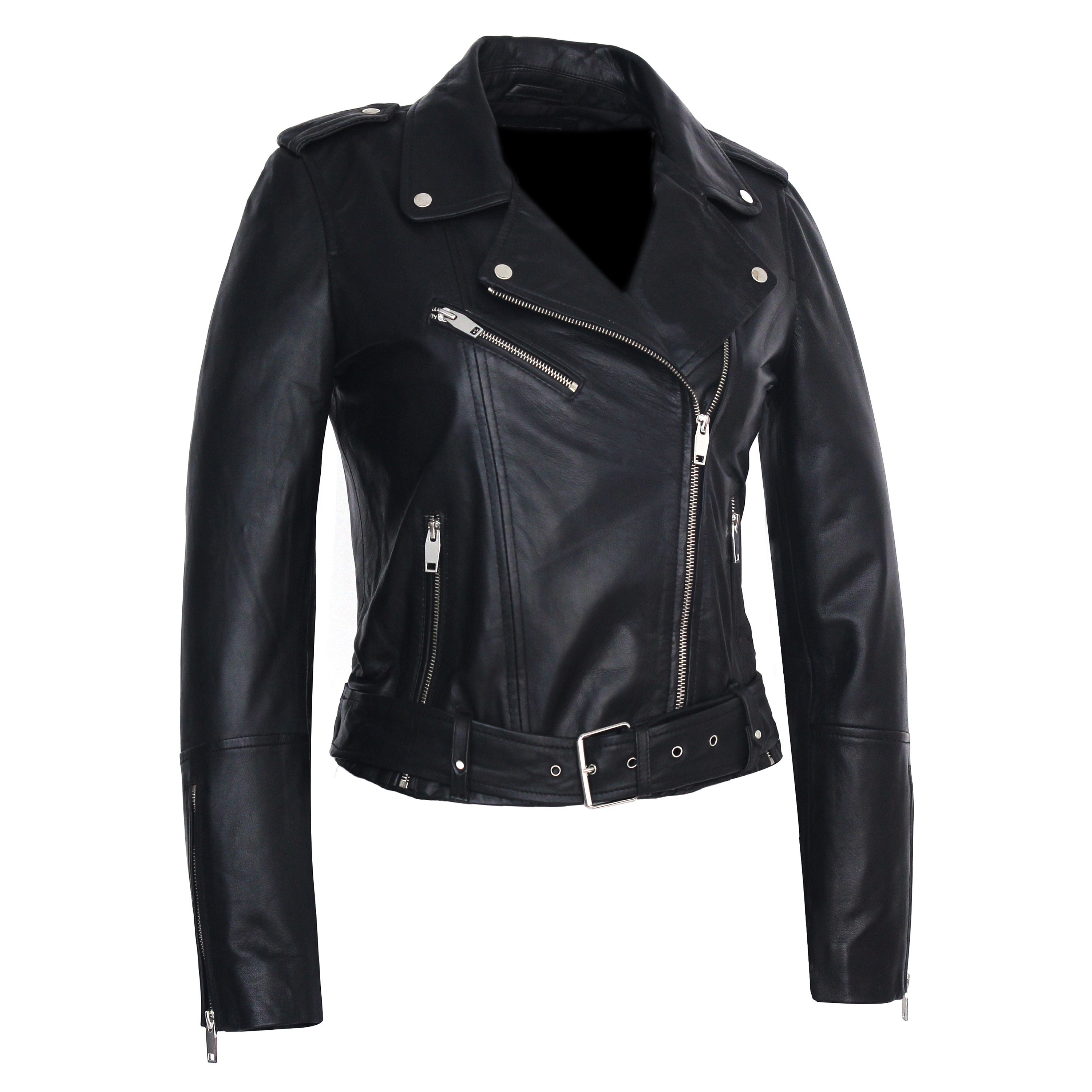 Nappa Asymmetric Womens Motorcycle Leather Jacket - Etsy