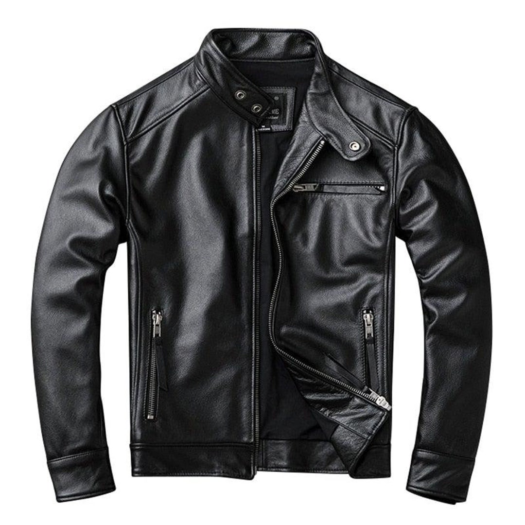 Theon Genuine Leather Jacket Men Black Motorcycle - Etsy