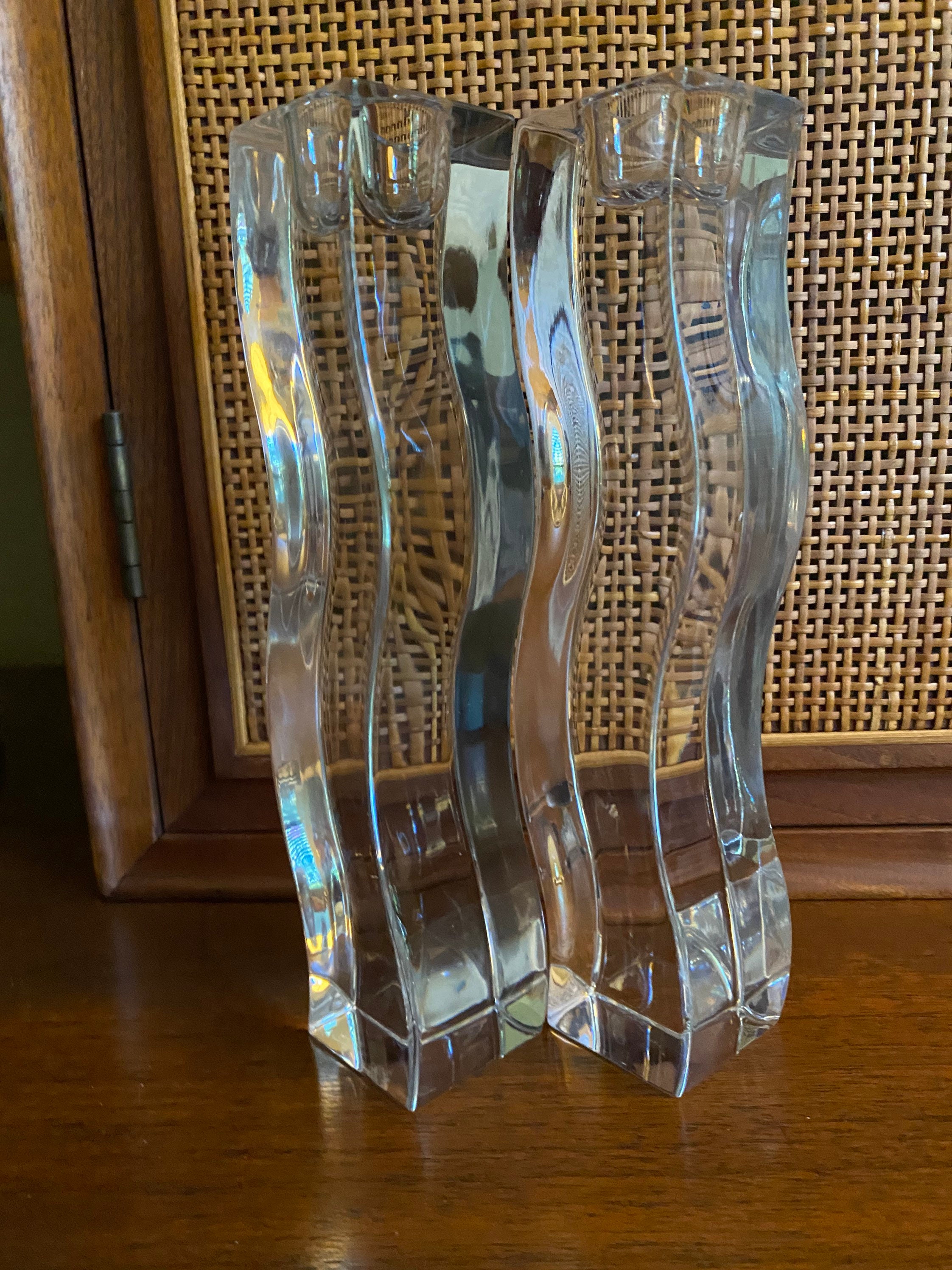 Par Lenox Ovations Crystal Serenity candelabros vintage Etsy