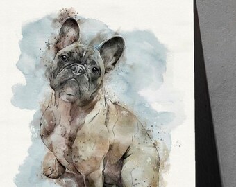 Personalised Pet Portrait, Custom Dog Portrait, Custom Pet Portrait, Pet Painting from Photo, Watercolor Effect Pet Portrait, Dog Lover
