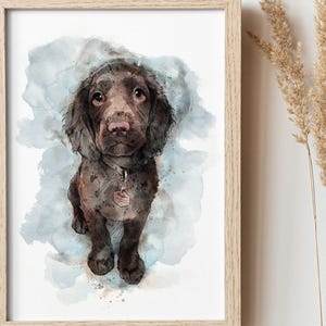 Personalised Pet Portrait, Custom Dog Portrait, Custom Pet Portrait, Pet Painting from Photo, Watercolor Effect Pet Portrait, Dog Lover