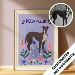 Portrait d'animal de compagnie personnalisé, portrait d'animal de compagnie personnalisé à la gouache, portrait de chien de dessin animé, illustration de chat, peinture d'animal de compagnie à partir d'une photo, cadeau pour animal de compagnie.