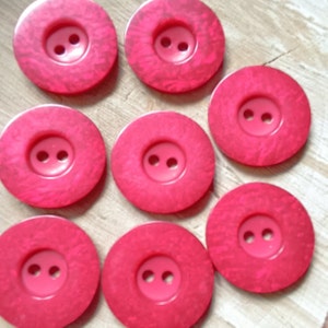 Rot marmorierte Knöpfe, klassische Designknöpfe, roter Knopf mit zwei Löchern, 8er-Set.