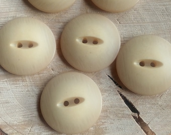 6 large beige buttons,mat finish button,2 holes cream button,30mm ecru button,beige coat buttons