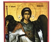 Orthodox Icon of Archangel Michael the Leader of the Bodiless Hosts on Poplar Wood