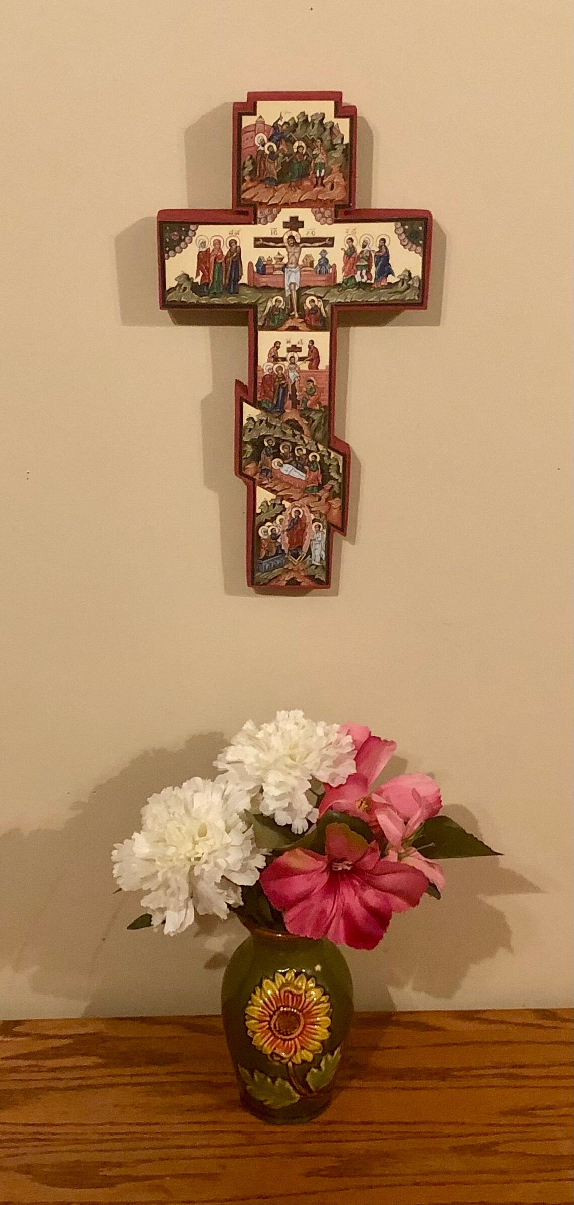 Unique Orthodox Cross Mounted on Wood Stages of Jesus Christ Etsy