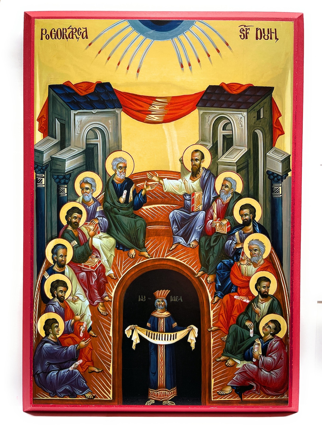 Orthodox Icon of the Pentecost Descent of the Holy Spirit on the