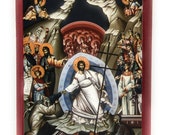 Orthodox Icon of the Resurrection of Jesus Christ for Pascha Easter on Poplar Wood