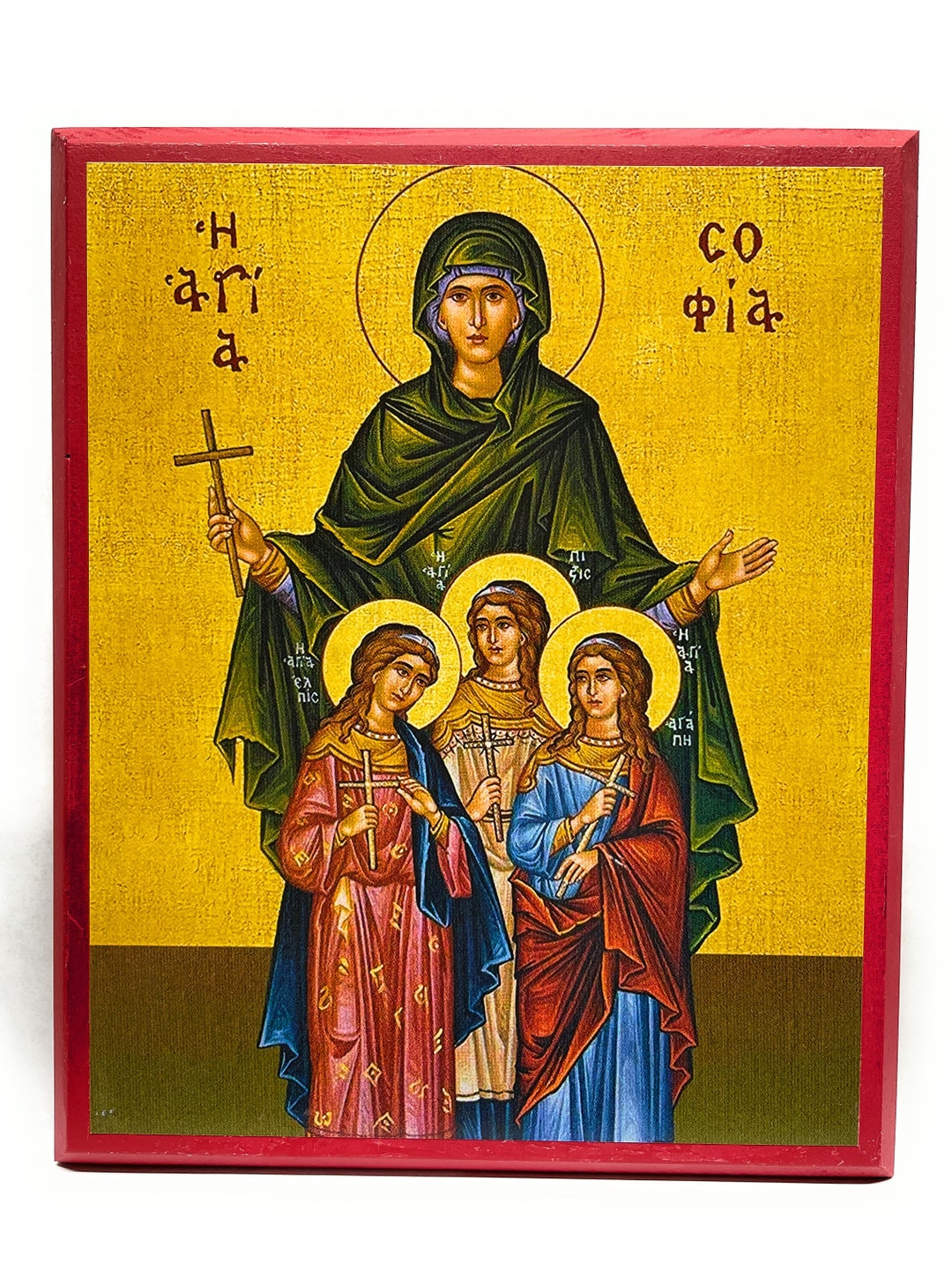 Orthodox Icon of St Sophia and Her Children,faith, Hope, and Love on