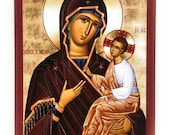 Orthodox Icon of the Holy Theotokos Virgin Mary who is Quick to Hear