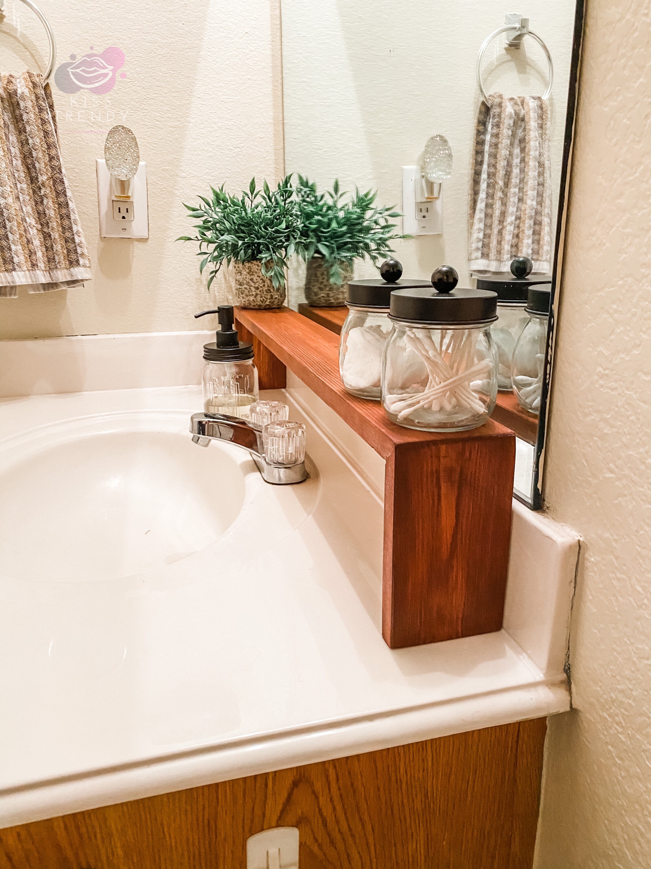 Rudy Modern Over the Sink Shelf Bathroom Decor Rustic Etsy