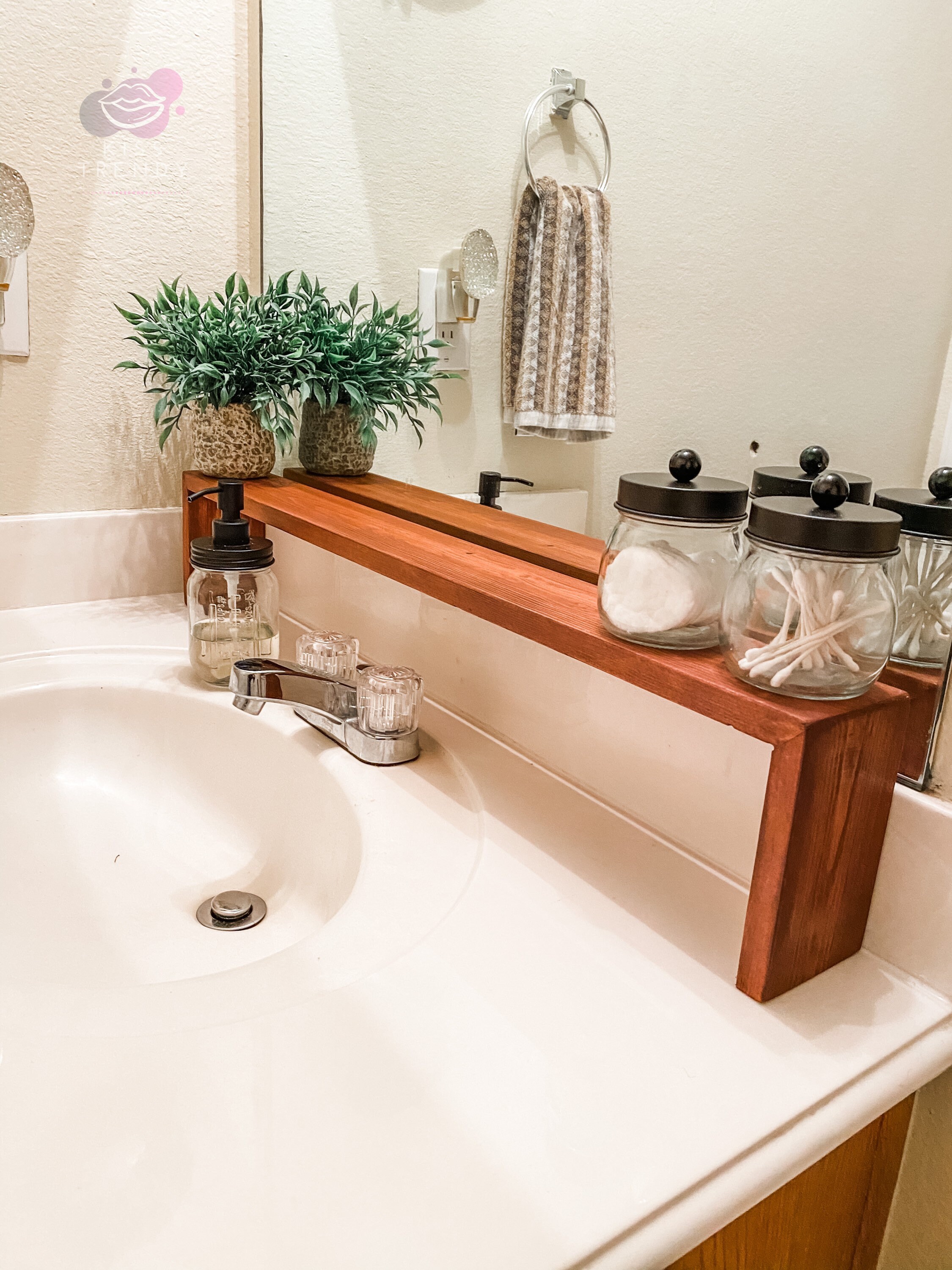 Rudy Modern Over the Sink Shelf Bathroom Decor Rustic Etsy