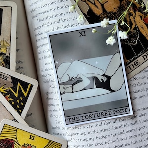 The Poet Tarot Sticker, Taylor Tarot Sticker, Tarot Card Sticker, Witchy Sticker, Dark Academia