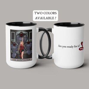Caneca de Tarô Taylor Snake, Arte de Carta de Tarô, Caneca de Bruxa, Presentes para Bruxas, Caneca de Café e Chá de 15oz