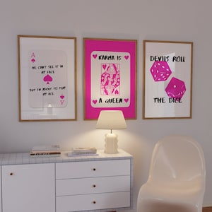 Conjunto de arte de pared retro rosa de moda de 3, impresión de letras de Taylor, arte de pared femenino, póster de Taylor Eras, decoración de dopamina, decoración de dormitorio
