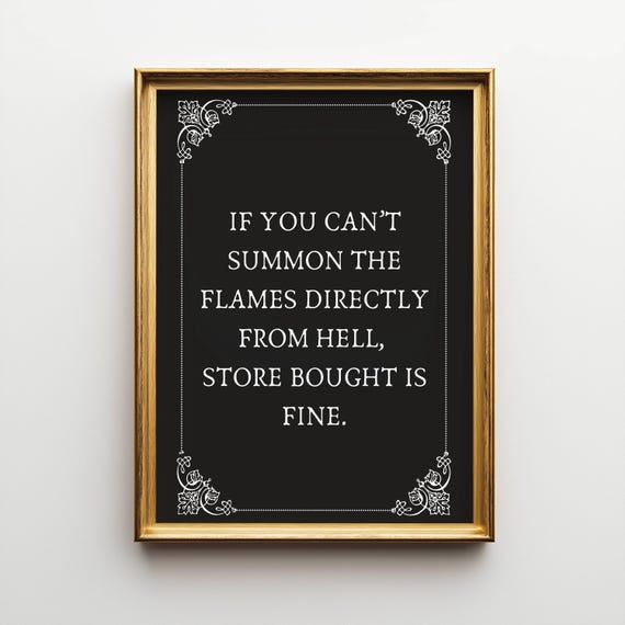 Gothic Decor, Kitchen Wall Art, Witchy Decor, Halloween Decor, Dopamine Decor, Coffee Bar Decor, Wiccan Altar Decor, Dark Humor, Witchy Room