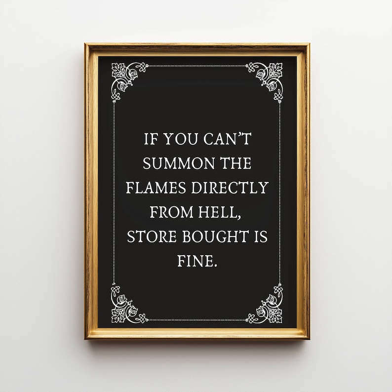 Gothic Decor, Kitchen Wall Art, Witchy Decor, Halloween Decor, Dopamine Decor, Coffee Bar Decor, Wiccan Altar Decor, Dark Humor, Witchy Room image 1