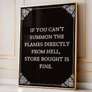 Gothic Decor, Kitchen Wall Art, Witchy Decor, Halloween Decor, Dopamine Decor, Coffee Bar Decor, Wiccan Altar Decor, Dark Humor, Witchy Room image 5