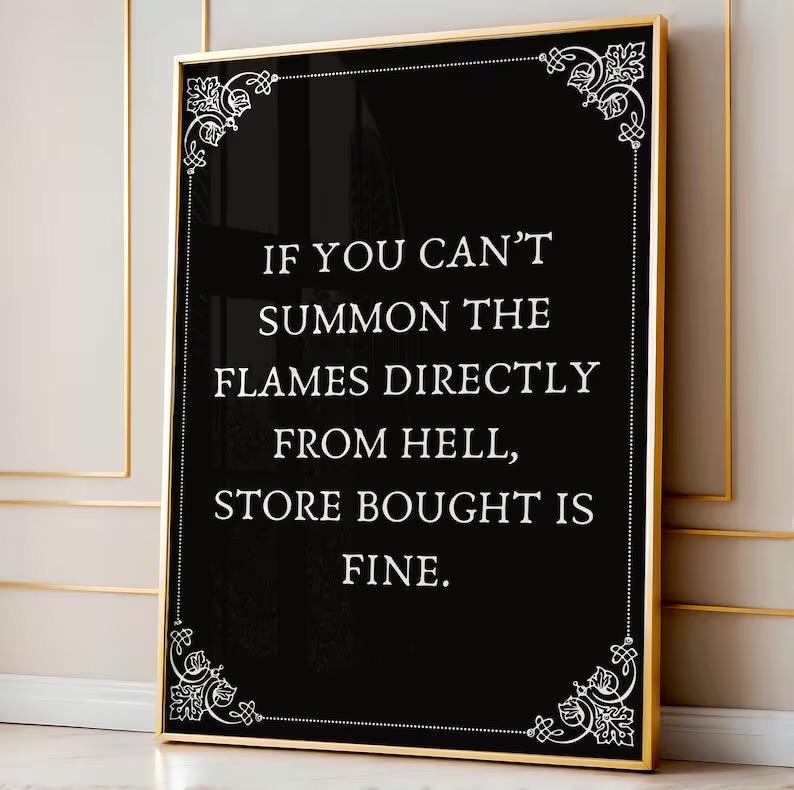 Gothic Decor, Kitchen Wall Art, Witchy Decor, Halloween Decor, Dopamine Decor, Coffee Bar Decor, Wiccan Altar Decor, Dark Humor, Witchy Room image 5